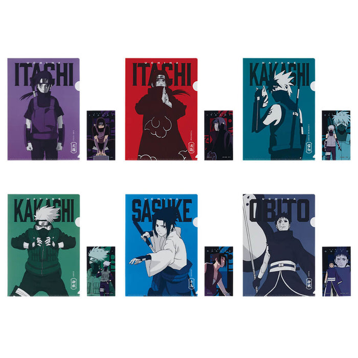 ICHIBAN KUJI NARUTO SHIPPUDEN RED EYES THAT REFLECT THE SOUL - CLEAR FILE + STICKERS FULL SET LOT H