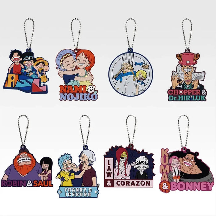 ICHIBAN KUJI ONE PIECE DRAMATIC MEMORIES - RUBBER KEYCHAIN FULL SET LOT I