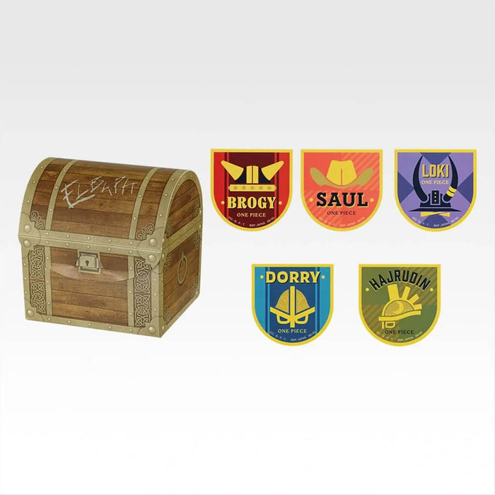 ICHIBAN KUJI ONE PIECE ELBAF ARC GIANT BASH!! VOL.1 - TREASURE CHEST STICKER FULL SET LOT G
