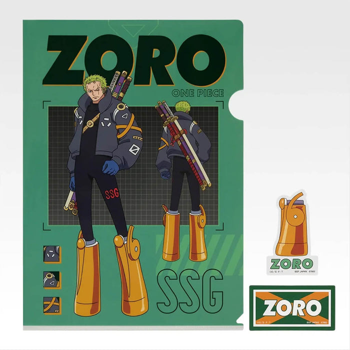 ICHIBAN KUJI ONE PIECE FUTURE ISLAND EGGHEAD BURST OF ENERGY - CLEAR FILE + STICKERS FULL SET LOT K