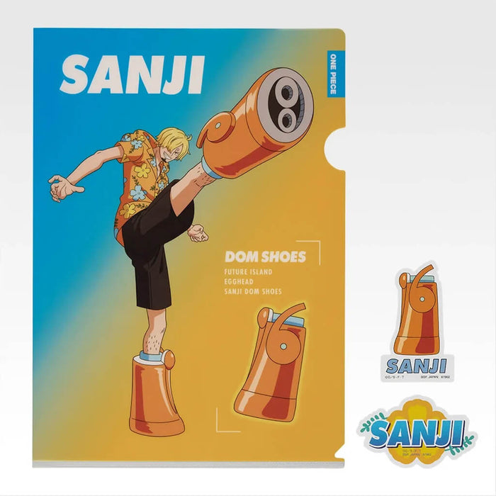 ICHIBAN KUJI ONE PIECE FUTURE ISLAND EGGHEAD BURST OF ENERGY - CLEAR FILE + STICKERS FULL SET LOT K