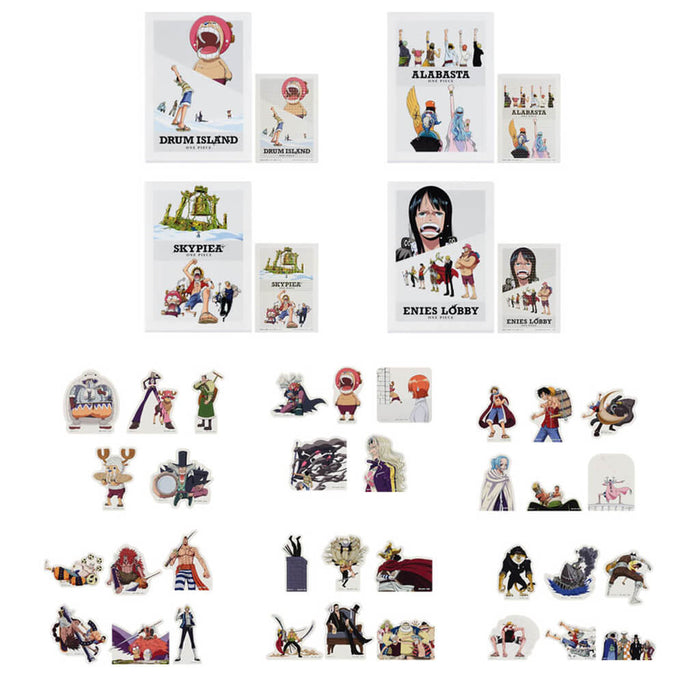 ICHIBAN KUJI ONE PIECE THE GREATEST BATTLE - CLEAR FILE + STICKERS FULL SET LOT I