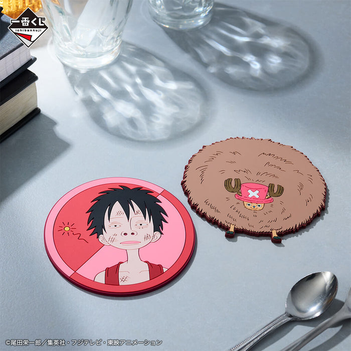 ICHIBAN KUJI ONE PIECE THE GREATEST BATTLE - RUBBER COASTER FULL SET LOT G