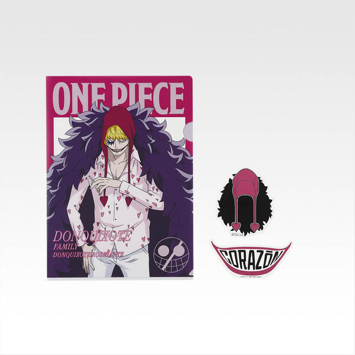 ICHIBAN KUJI ONE PIECE LA LEY INQUEBRANTABLE - LOTE COMPLETO DE CARPETA TRANSPARENTE + PEGATINAS
