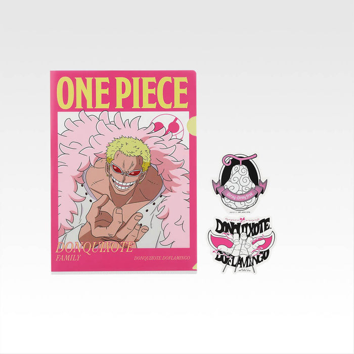 ICHIBAN KUJI ONE PIECE LA LEY INQUEBRANTABLE - LOTE COMPLETO DE CARPETA TRANSPARENTE + PEGATINAS