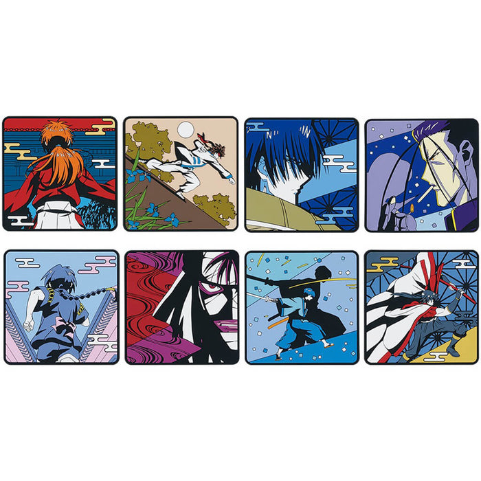 ICHIBAN KUJI RUROUNI KENSHIN MEIJI SWORDSMAN ROMANTIC STORY KYOTO UPRISING - RUBBER COASTER FULL SET LOT E