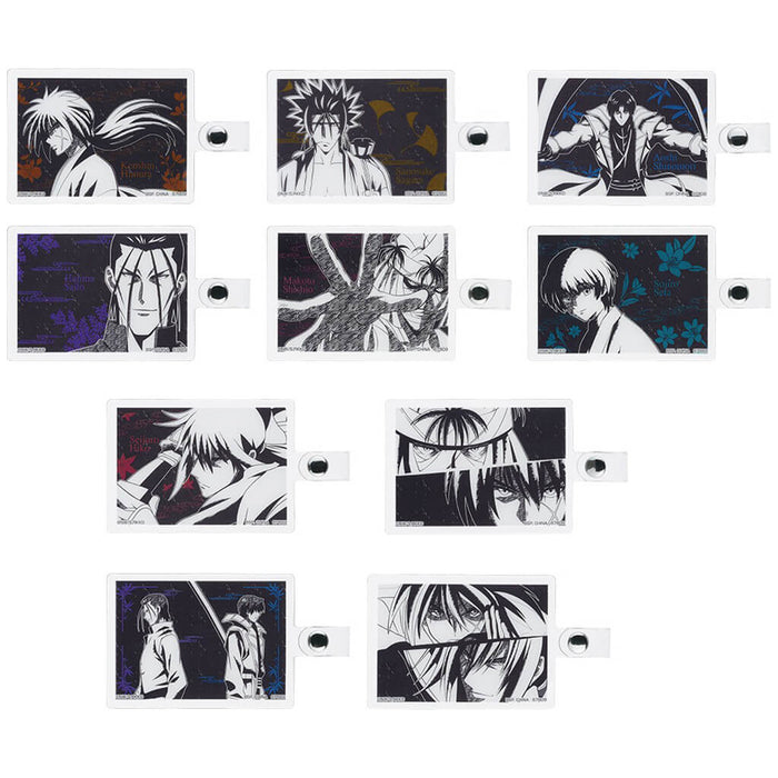 ICHIBAN KUJI RUROUNI KENSHIN MEIJI SWORDSMAN ROMANTIC STORY KYOTO UPRISING - STRAP HOLDER CHARM FULL SET LOT G