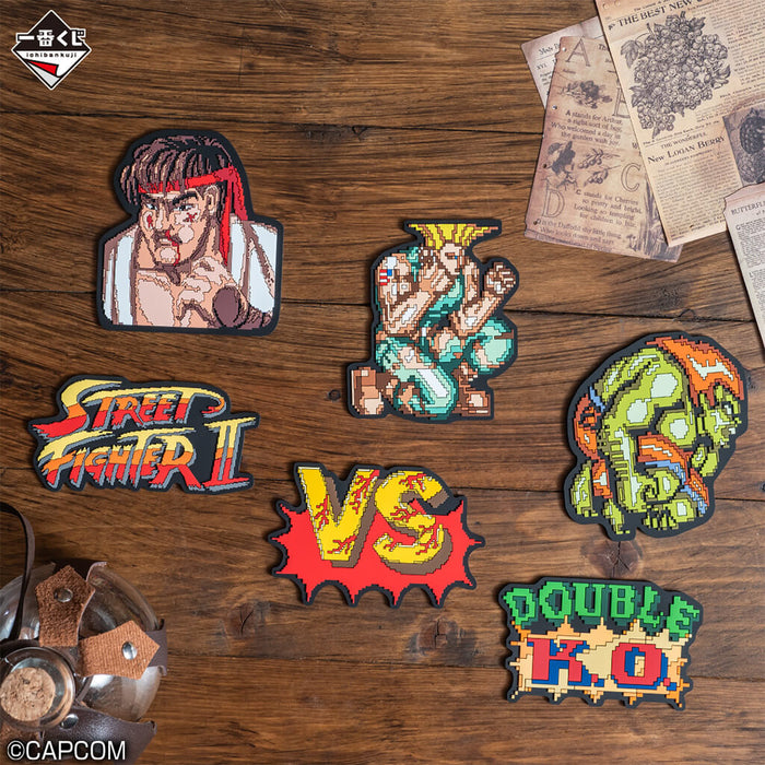 ICHIBAN KUJI STREET FIGHTER - MONTAÑA RUBBER COASTER CONJUNTO COMPLETO LOTE E