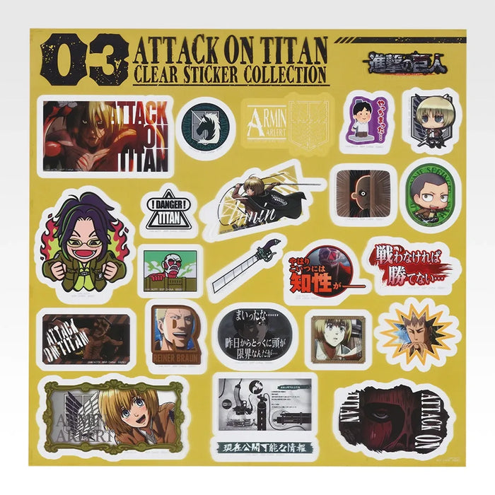 Ichiban Kuji Attack on Titan Dedicate Your Heart - Stickers Full Set Lot J