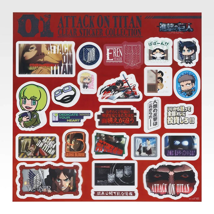 Ichiban Kuji Attack on Titan Dedicate Your Heart - Stickers Full Set Lot J