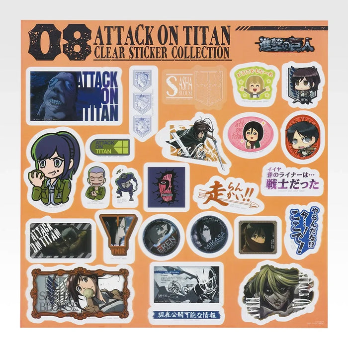 Ichiban Kuji Attack on Titan Dedicate Your Heart - Stickers Full Set Lot J