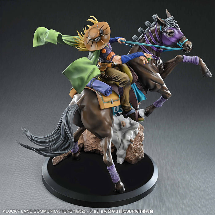 JOJO'S BIZARRE ADVENTURE STEEL BALL RUN - FIGURA GYRO ZEPPELI & VALKYRIE SUPER ACTION STATUE
