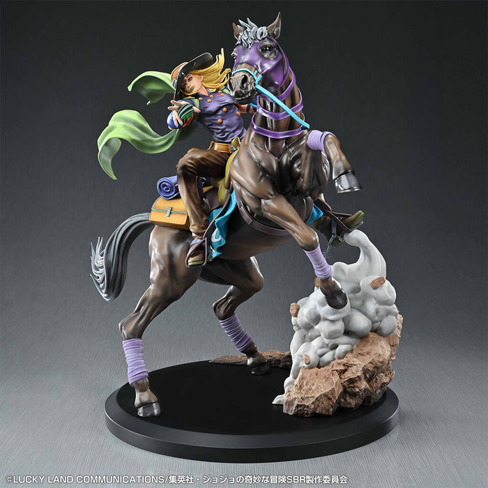 JOJO'S BIZARRE ADVENTURE STEEL BALL RUN - FIGURA GYRO ZEPPELI & VALKYRIE SUPER ACTION STATUE