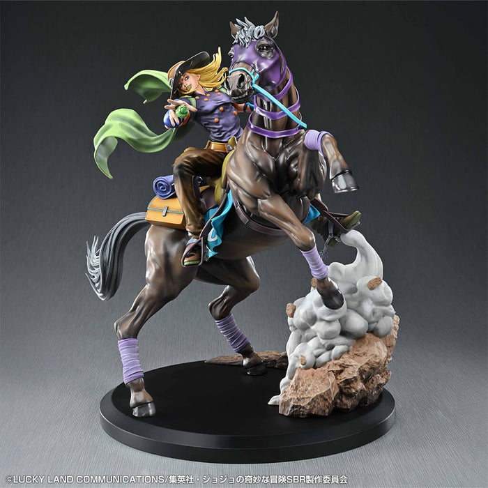 JOJO'S BIZARRE ADVENTURE STEEL BALL RUN - FIGURA GYRO ZEPPELI & VALKYRIE SUPER ACTION STATUE