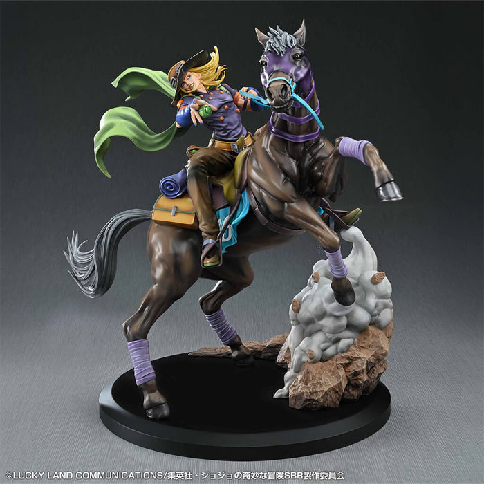 JOJO'S BIZARRE ADVENTURE STEEL BALL RUN - FIGURA GYRO ZEPPELI & VALKYRIE SUPER ACTION STATUE