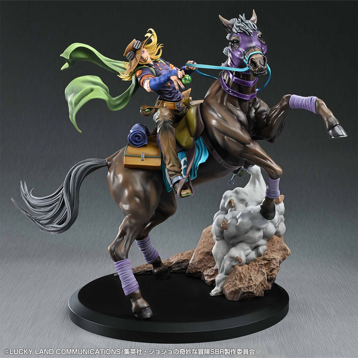 JOJO'S BIZARRE ADVENTURE STEEL BALL RUN - FIGURA GYRO ZEPPELI & VALKYRIE SUPER ACTION STATUE