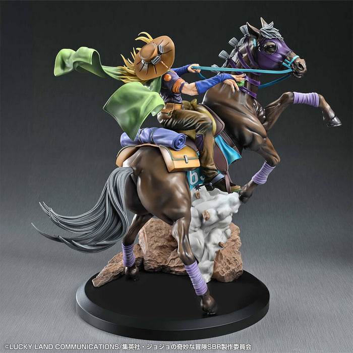 JOJO'S BIZARRE ADVENTURE STEEL BALL RUN - FIGURA GYRO ZEPPELI & VALKYRIE SUPER ACTION STATUE