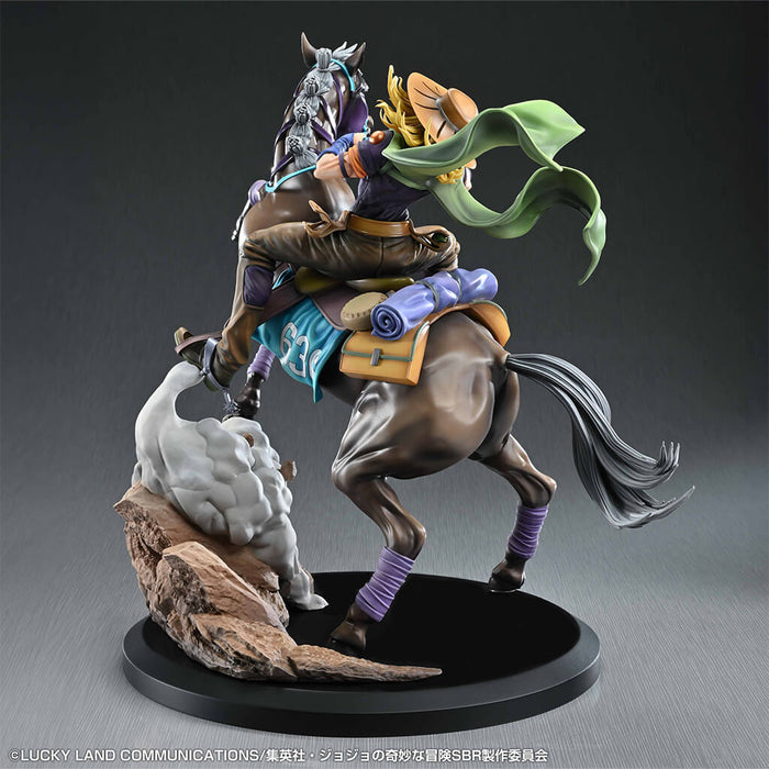 JOJO'S BIZARRE ADVENTURE STEEL BALL RUN - FIGURA GYRO ZEPPELI & VALKYRIE SUPER ACTION STATUE