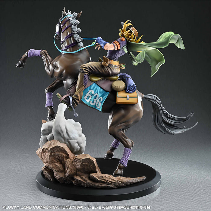 JOJO'S BIZARRE ADVENTURE STEEL BALL RUN - FIGURA GYRO ZEPPELI & VALKYRIE SUPER ACTION STATUE