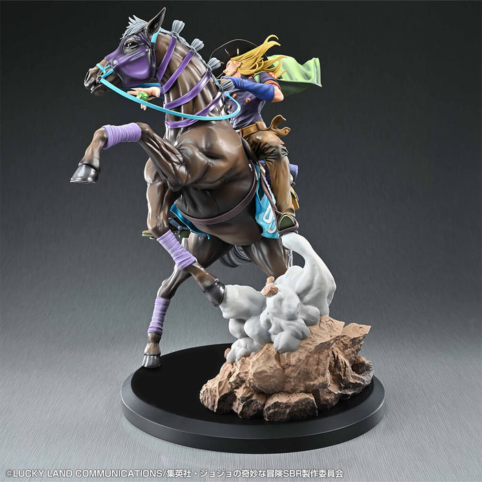 JOJO'S BIZARRE ADVENTURE STEEL BALL RUN - FIGURA GYRO ZEPPELI & VALKYRIE SUPER ACTION STATUE
