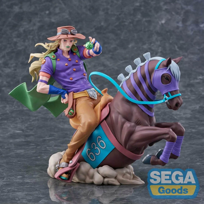 JOJO'S BIZARRE ADVENTURE STEEL BALL RUN - FIGURA GYRO ZEPPELI & VALKYRIE XROSS LINK
