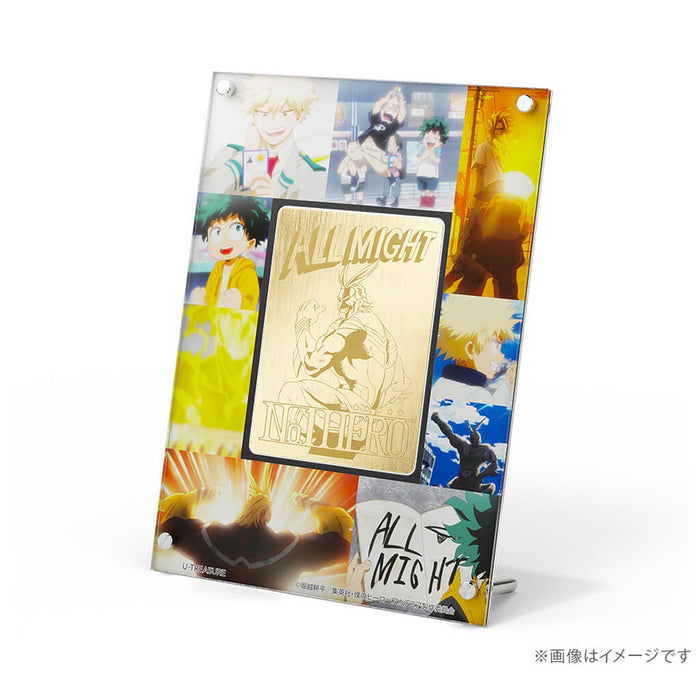 MY HERO ACADEMIA - ALL MIGHT CARD SILVER (YELLOW GOLD COATING)