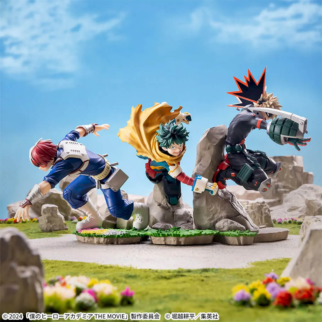Figure Izuku Midoriya, Katsuki Bakugo, Shoto Todoroki Xross Link