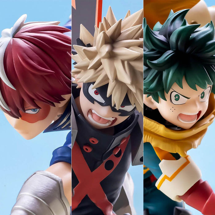 Figuras de Izuku, Shoto y Katsuki de My Hero Academia (La película "You're Next") - Enlace de Xross