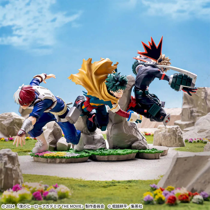 MY HERO ACADEMIA - FIGURINES IZUKU & SHOTO & KATSUKI (THE MOVIE YOU'RE NEXT) XROSS LINK