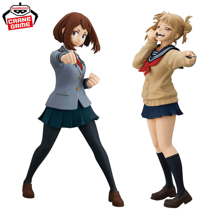 MY HERO ACADEMIA - FIGURINES OCHACO URARAKA & HIMIKO TOGA (SCHOOL UNIFORM VR.) GLITTER & GLAMOURS