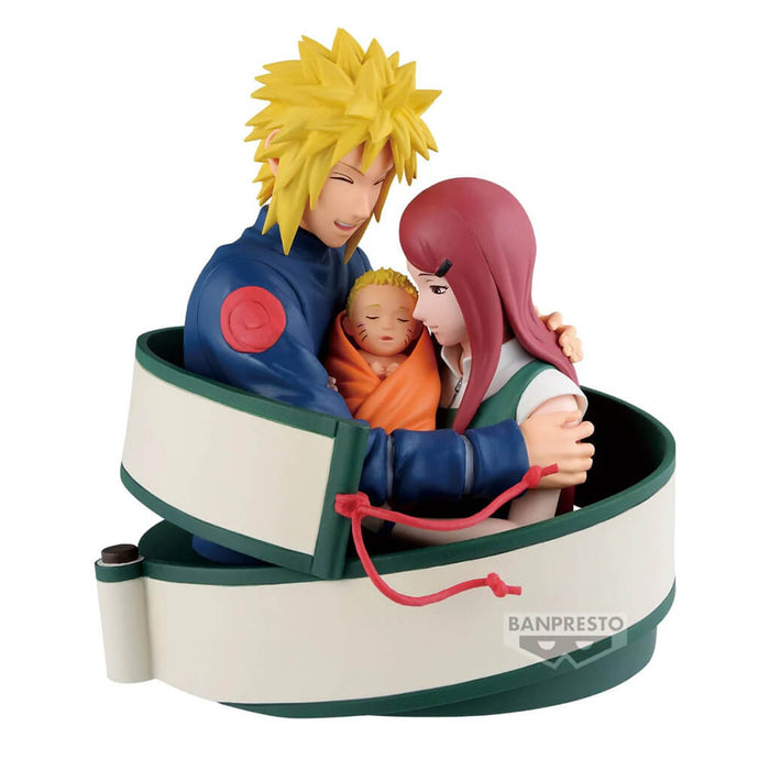 NARUTO - FIGURINE DIORAMA MINATO & KUSHINA & NARUTO 72 SERIES 53