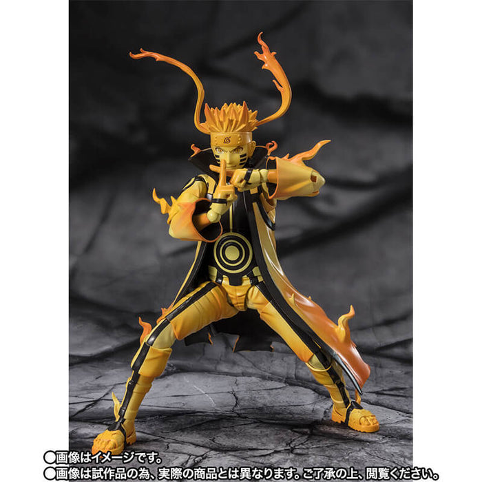 NARUTO SHIPPUDEN - FIGURINE UZUMAKI NARUTO KURAMA LINK MODE SH FIGUARTS JAPANDCO 6c