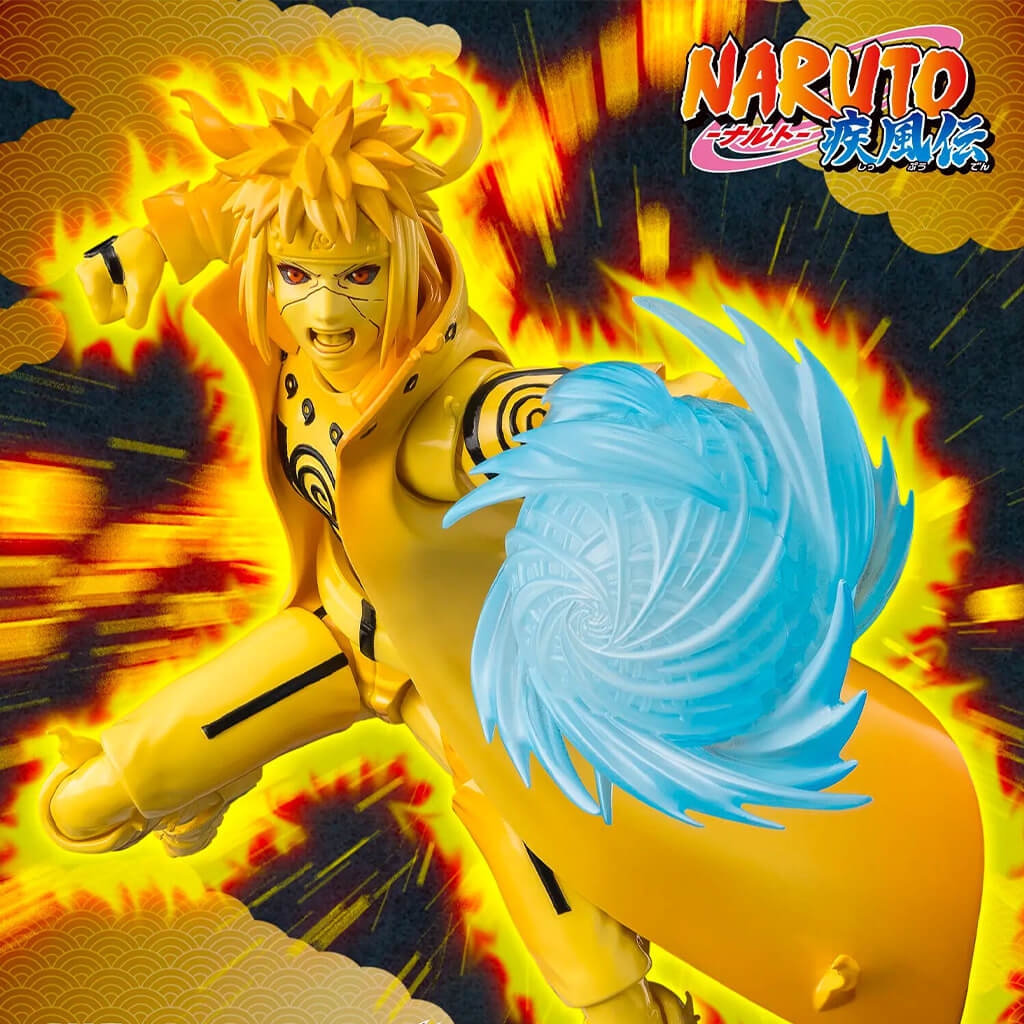 NARUTO SHIPPUDEN - FIGURA MINATO NAMIKAZE (KURAMA LINK MODE) BONDS OF FLASH THAT SLICES THROUGH THE DARKNESS SH FIGUARTS