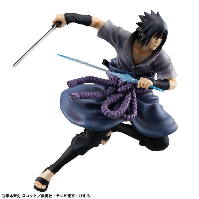 NARUTO SHIPPUUDEN - FIGURA SASUKE UCHIHA NINJA WORLD WAR VER. GEM SERIES