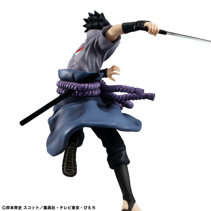 NARUTO SHIPPUUDEN - FIGURA SASUKE UCHIHA NINJA WORLD WAR VER. GEM SERIES