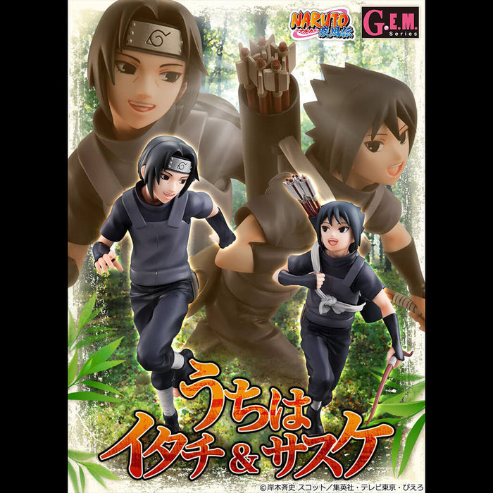 NARUTO SHIPPUDEN - FIGURAS ITACHI UCHIHA & SASUKE UCHIHA GEM SERIES