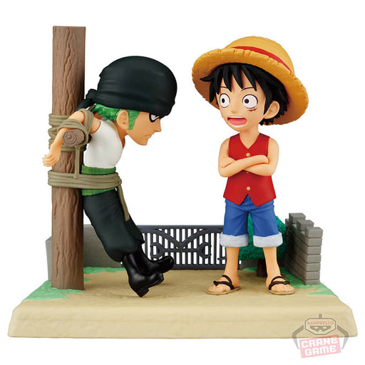 ONE PIECE - FIGURINE MONKEY D. LUFFY & RORONOA ZORO WCF LOG STORIES VOL.3 JAPANDCO 1c