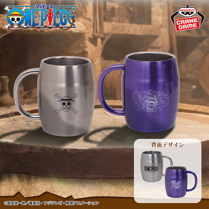 ONE PIECE - BARREL-SHAPED STAINLESS STEEL TUMBLER