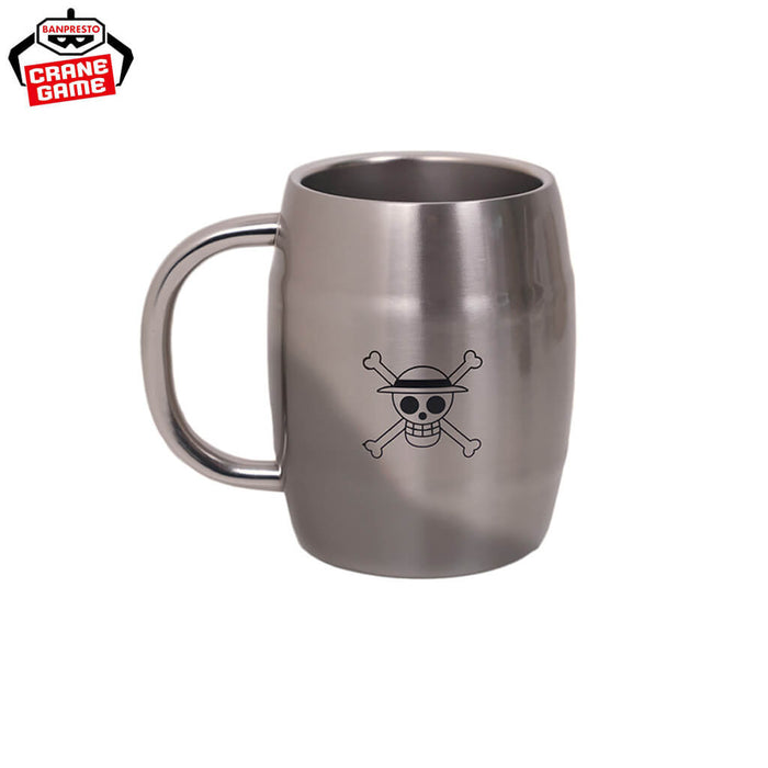 ONE PIECE - BARREL-SHAPED STAINLESS STEEL TUMBLER