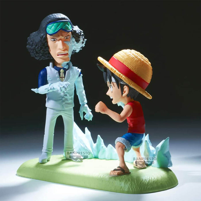 ONE PIECE - FIGURINE MONKEY D. LUFFY & KUZAN AOKIJI WCF LOG STORIES