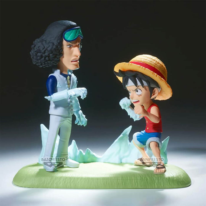 ONE PIECE - FIGURINE MONKEY D. LUFFY & KUZAN AOKIJI WCF LOG STORIES