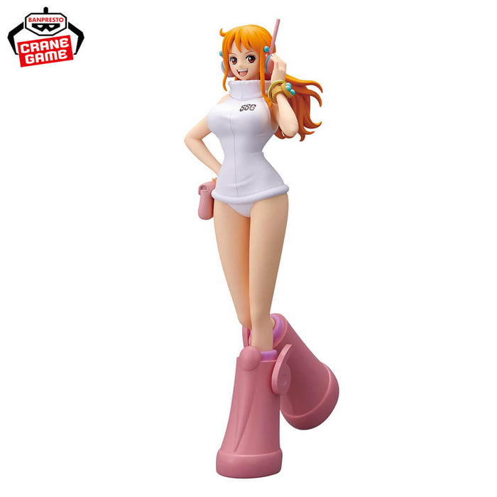 ONE PIECE - FIGURA DE NAMI (ESTILO CABEZA DE HUEVO) BRILLO Y GLAMOROSA