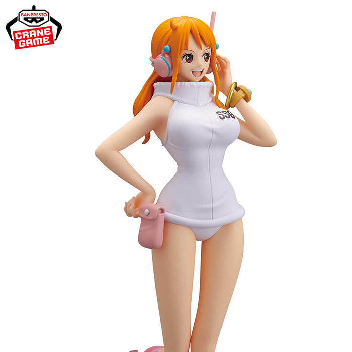 ONE PIECE - FIGURA DE NAMI (ESTILO CABEZA DE HUEVO) BRILLO Y GLAMOROSA