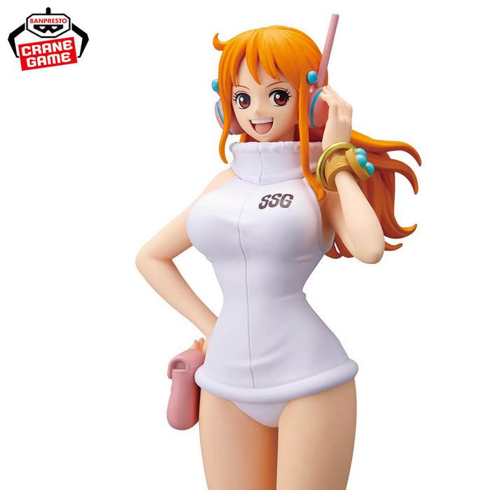 ONE PIECE - FIGURA DE NAMI (ESTILO CABEZA DE HUEVO) BRILLO Y GLAMOROSA