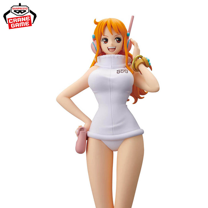 ONE PIECE - FIGURA DE NAMI (ESTILO CABEZA DE HUEVO) BRILLO Y GLAMOROSA