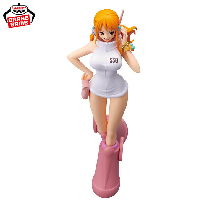 ONE PIECE - FIGURA DE NAMI (ESTILO CABEZA DE HUEVO) BRILLO Y GLAMOROSA