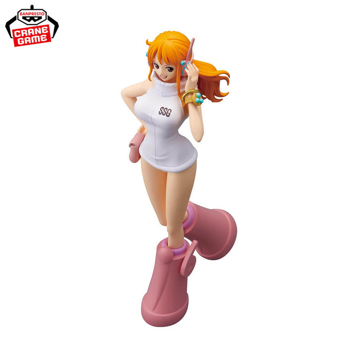 ONE PIECE - FIGURA DE NAMI (ESTILO CABEZA DE HUEVO) BRILLO Y GLAMOROSA