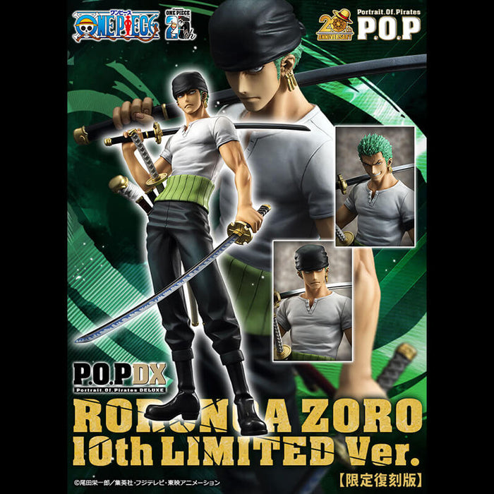 ONE PIECE - FIGURINE RORONOA ZORO PORTRAIT OF PIRATES NEO-DX 10th LIMITED VER.