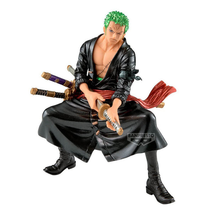 ONE PIECE - FIGURA DE RORONOA ZORO (VERSIÓN METÁLICA) KING OF ARTIST
