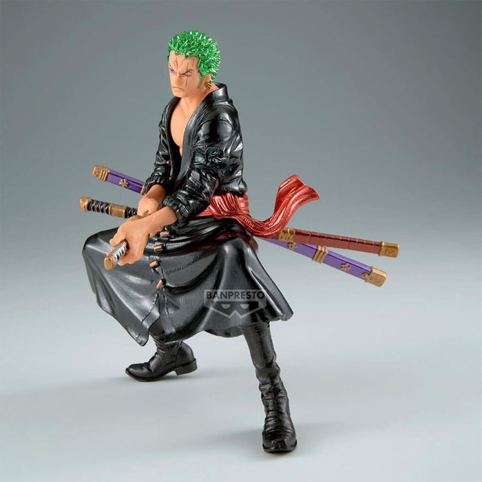 ONE PIECE - FIGURA DE RORONOA ZORO (VERSIÓN METÁLICA) KING OF ARTIST